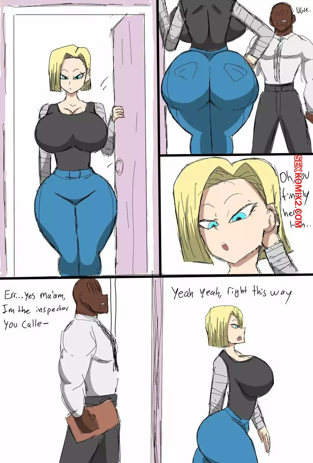 Dragon Ball. Андроид 18 любит черные члены. Android 18 Blacked Comics. ZDaddyEcchi. | Страница 82
